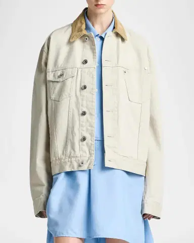 JW Anderson Corduroy Collar Denim Jacket | Thumbnail 4 JW Anderson Corduroy Collar Denim Jacket | Thumbnail 4