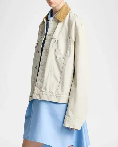 JW Anderson Corduroy Collar Denim Jacket | Thumbnail 6 JW Anderson Corduroy Collar Denim Jacket | Thumbnail 6