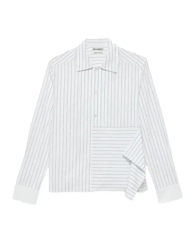 Striped Cotton Draped Shirt Striped Cotton Draped Shirt