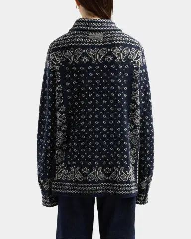 Guest In Residence Wild Rag Paisley Cashmere Knit Shirt | Thumbnail 3 Guest In Residence Wild Rag Paisley Cashmere Knit Shirt | Thumbnail 3