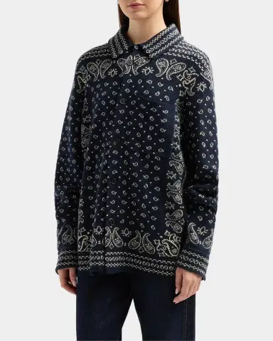 Guest In Residence Wild Rag Paisley Cashmere Knit Shirt | Thumbnail 4 Guest In Residence Wild Rag Paisley Cashmere Knit Shirt | Thumbnail 4