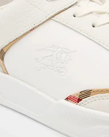 Burberry Men's Harrow Leather and Nylon Sneakers | Thumbnail 4 Burberry Men's Harrow Leather and Nylon Sneakers | Thumbnail 4