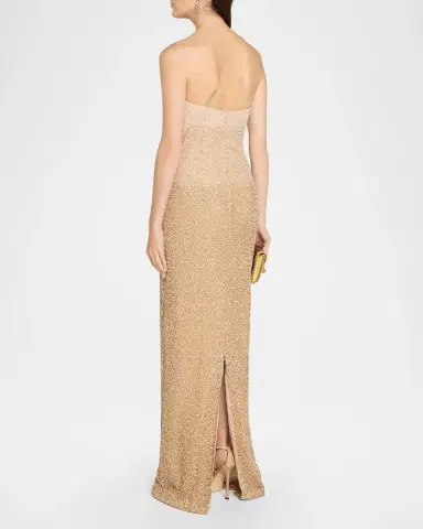 PAMELLA ROLAND Ombre Signature Sequined Strapless Column Gown | Thumbnail 3 PAMELLA ROLAND Ombre Signature Sequined Strapless Column Gown | Thumbnail 3