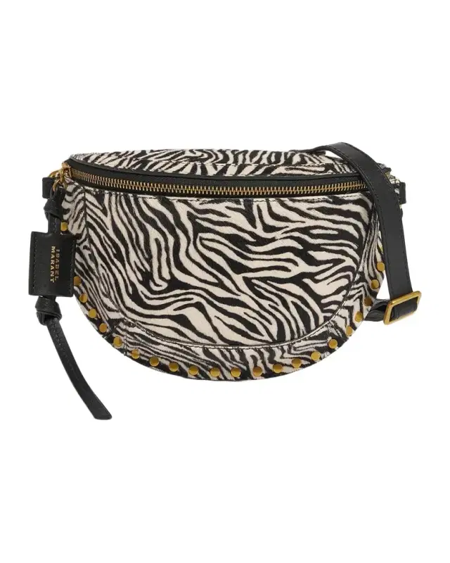 Skano Zebra-Print Calf-Hair Belt Bag Skano Zebra-Print Calf-Hair Belt Bag