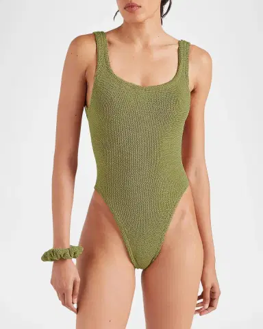 Hunza G Square-Neck One-Piece Swimsuit | Thumbnail 3 Hunza G Square-Neck One-Piece Swimsuit | Thumbnail 3