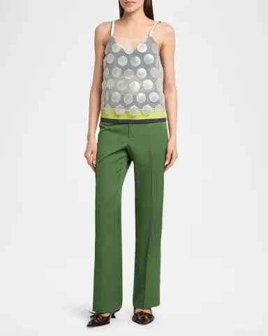 Marni Sleeveless Disc-Embellished Layered Top | Thumbnail 2 Marni Sleeveless Disc-Embellished Layered Top | Thumbnail 2