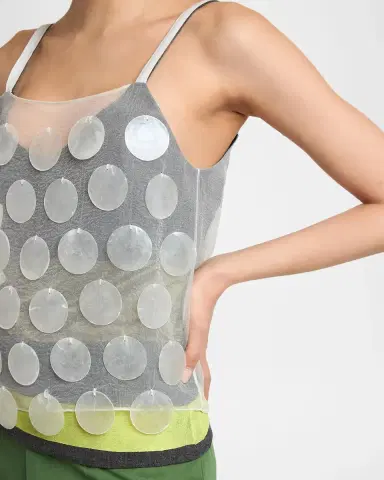 Marni Sleeveless Disc-Embellished Layered Top | Thumbnail 5 Marni Sleeveless Disc-Embellished Layered Top | Thumbnail 5