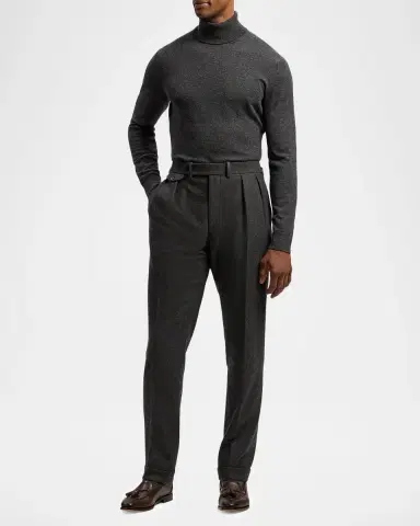 Ralph Lauren Men's Gregory Hand-Tailored Wool Trousers | Thumbnail 2 Ralph Lauren Men's Gregory Hand-Tailored Wool Trousers | Thumbnail 2
