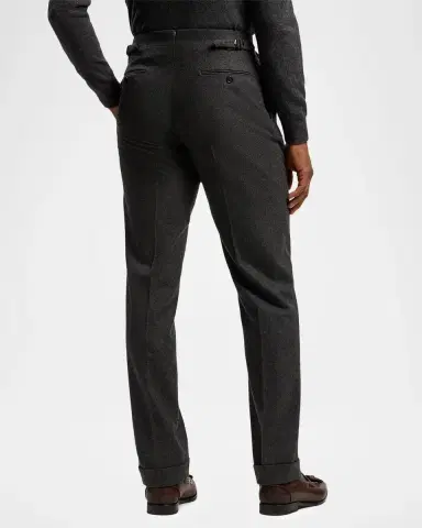 Ralph Lauren Men's Gregory Hand-Tailored Wool Trousers | Thumbnail 3 Ralph Lauren Men's Gregory Hand-Tailored Wool Trousers | Thumbnail 3