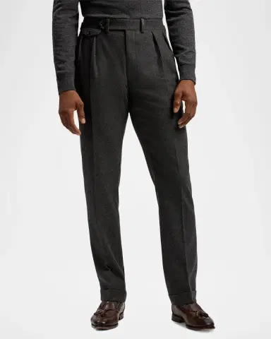 Ralph Lauren Men's Gregory Hand-Tailored Wool Trousers | Thumbnail 4 Ralph Lauren Men's Gregory Hand-Tailored Wool Trousers | Thumbnail 4