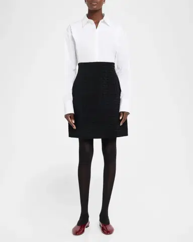 TOTEME Curved Chenille Mini Skirt | Thumbnail 2 TOTEME Curved Chenille Mini Skirt | Thumbnail 2