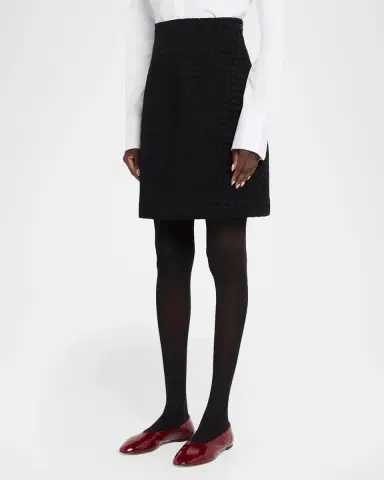 TOTEME Curved Chenille Mini Skirt | Thumbnail 4 TOTEME Curved Chenille Mini Skirt | Thumbnail 4