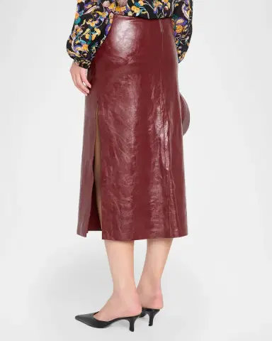 Alice + Olivia Maeve Solid Side-Slit Midi Skirt | Thumbnail 3 Alice + Olivia Maeve Solid Side-Slit Midi Skirt | Thumbnail 3