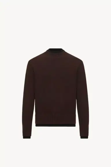 Moncler Leather Logo Wool & Cashmere Blend Sweater | Thumbnail 2 Moncler Leather Logo Wool & Cashmere Blend Sweater | Thumbnail 2