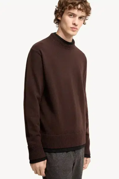 Moncler Leather Logo Wool & Cashmere Blend Sweater | Thumbnail 7 Moncler Leather Logo Wool & Cashmere Blend Sweater | Thumbnail 7