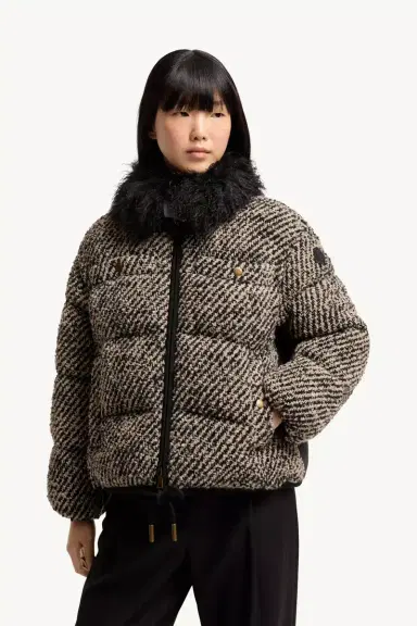 Moncler Dynamique Bouclé Short Down Jacket | Thumbnail 5 Moncler Dynamique Bouclé Short Down Jacket | Thumbnail 5