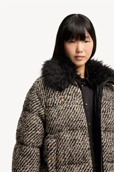 Moncler Dynamique Bouclé Short Down Jacket | Thumbnail 7 Moncler Dynamique Bouclé Short Down Jacket | Thumbnail 7