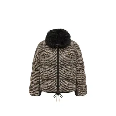 Moncler Dynamique Bouclé Short Down Jacket | Thumbnail 1 Moncler Dynamique Bouclé Short Down Jacket | Thumbnail 1