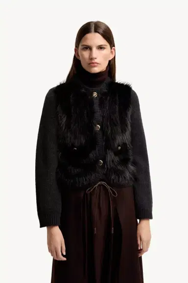 Moncler Alpaca & Wool Blend Padded Cardigan | Thumbnail 5 Moncler Alpaca & Wool Blend Padded Cardigan | Thumbnail 5