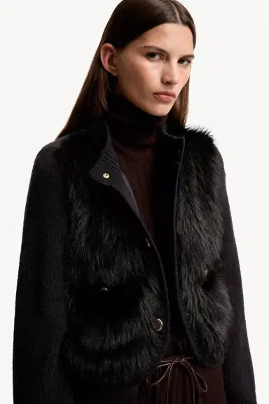Moncler Alpaca & Wool Blend Padded Cardigan | Thumbnail 7 Moncler Alpaca & Wool Blend Padded Cardigan | Thumbnail 7