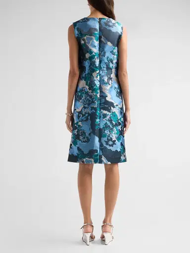 Ming Wang Women's Abstract Jacquard Sheath Knee-Length Dress | Thumbnail 3 Ming Wang Women's Abstract Jacquard Sheath Knee-Length Dress | Thumbnail 3