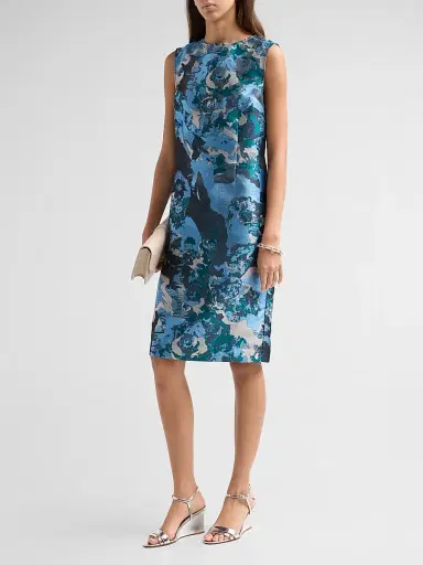 Ming Wang Women's Abstract Jacquard Sheath Knee-Length Dress | Thumbnail 4 Ming Wang Women's Abstract Jacquard Sheath Knee-Length Dress | Thumbnail 4