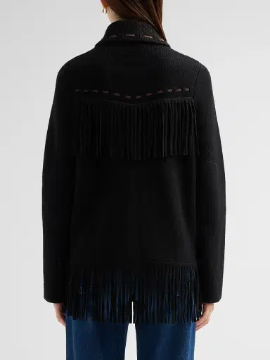 Guest In Residence Women's Western Cashmere-Wool Fringe Jacket | Thumbnail 3 Guest In Residence Women's Western Cashmere-Wool Fringe Jacket | Thumbnail 3