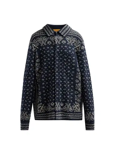 Guest In Residence Women's Wild Rag Paisley Cashmere Knit Work Shirt | Thumbnail 1 Guest In Residence Women's Wild Rag Paisley Cashmere Knit Work Shirt | Thumbnail 1