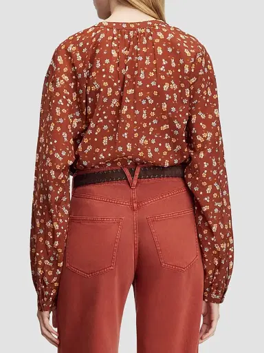 Veronica Beard Women's Lollie Floral Pintuck Blouse | Thumbnail 3 Veronica Beard Women's Lollie Floral Pintuck Blouse | Thumbnail 3