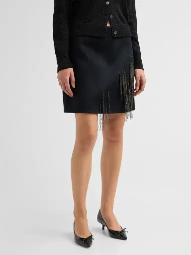 Kobi Halperin Women's Scarlett Wool Silk Mini Skirt | Thumbnail 4 Kobi Halperin Women's Scarlett Wool Silk Mini Skirt | Thumbnail 4