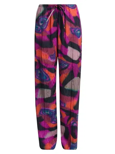 Dries Van Noten Women's Puvis Printed Wrinkle Pants | Thumbnail 1 Dries Van Noten Women's Puvis Printed Wrinkle Pants | Thumbnail 1