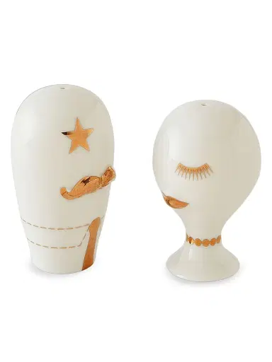 Jonathan Adler Gilded Mr. & Mrs. Muse Salt & Pepper Shakers | Thumbnail 2 Jonathan Adler Gilded Mr. & Mrs. Muse Salt & Pepper Shakers | Thumbnail 2