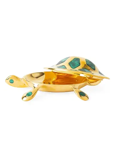 Jonathan Adler Brass & Malachite Turtle Box | Thumbnail 3 Jonathan Adler Brass & Malachite Turtle Box | Thumbnail 3