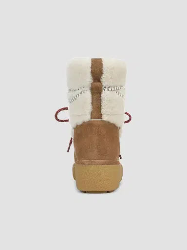 Veronica Beard Women's Kirsta 50MM Suede-Shearling Short Boots | Thumbnail 3 Veronica Beard Women's Kirsta 50MM Suede-Shearling Short Boots | Thumbnail 3