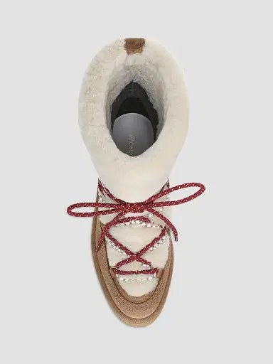Veronica Beard Women's Kirsta 50MM Suede-Shearling Short Boots | Thumbnail 4 Veronica Beard Women's Kirsta 50MM Suede-Shearling Short Boots | Thumbnail 4
