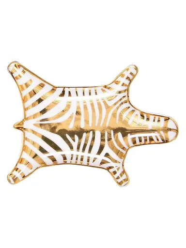 Jonathan Adler Zebra Metallic Porcelain Stacking Dish | Thumbnail 1 Jonathan Adler Zebra Metallic Porcelain Stacking Dish | Thumbnail 1
