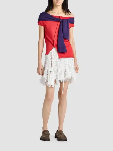 JW Anderson Women's Off-The-Shoulder Sweater Tank | Thumbnail 2 JW Anderson Women's Off-The-Shoulder Sweater Tank | Thumbnail 2