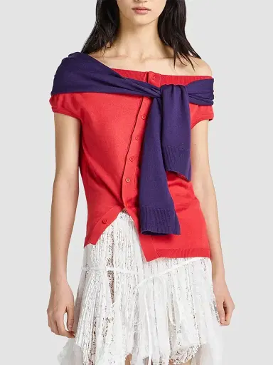 JW Anderson Women's Off-The-Shoulder Sweater Tank | Thumbnail 4 JW Anderson Women's Off-The-Shoulder Sweater Tank | Thumbnail 4