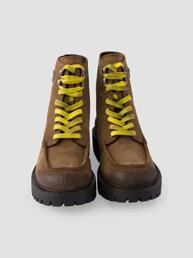 Prada Men's Aged Suede Lace-Up Ankle Boots | Thumbnail 4 Prada Men's Aged Suede Lace-Up Ankle Boots | Thumbnail 4