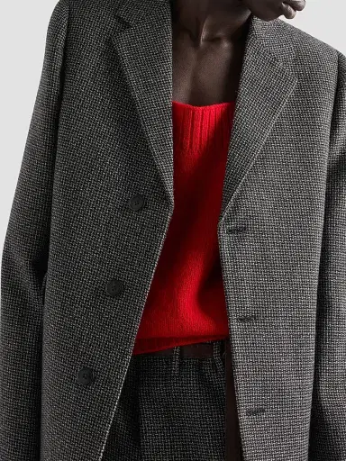 Prada Men's Single-Breasted Wool Jacket | Thumbnail 3 Prada Men's Single-Breasted Wool Jacket | Thumbnail 3