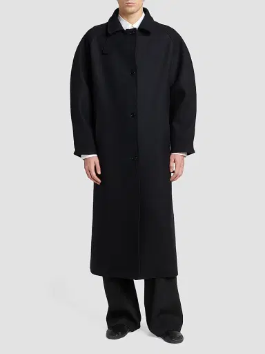 Jil Sander Men's Sport Virgin Wool Long Coat | Thumbnail 2 Jil Sander Men's Sport Virgin Wool Long Coat | Thumbnail 2