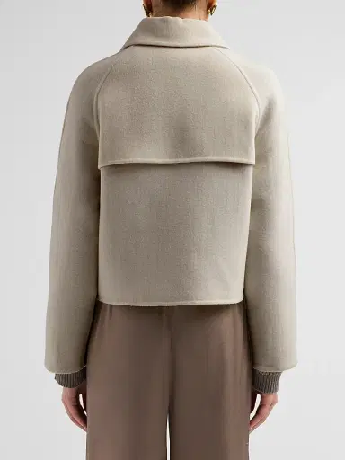 Fabiana Filippi Women's Wool-Cashmere Short Trench Coat | Thumbnail 3 Fabiana Filippi Women's Wool-Cashmere Short Trench Coat | Thumbnail 3