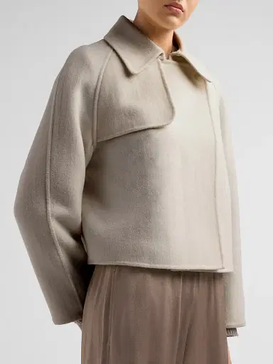 Fabiana Filippi Women's Wool-Cashmere Short Trench Coat | Thumbnail 5 Fabiana Filippi Women's Wool-Cashmere Short Trench Coat | Thumbnail 5