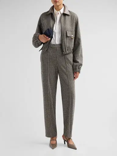 Fabiana Filippi Women's Filo Diamanté Loop Houndstooth Jersey Boxy Jacket | Thumbnail 2 Fabiana Filippi Women's Filo Diamanté Loop Houndstooth Jersey Boxy Jacket | Thumbnail 2