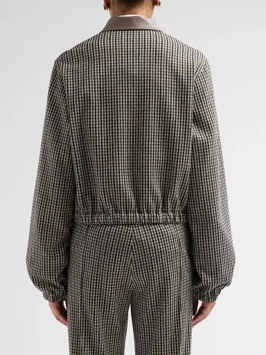 Fabiana Filippi Women's Filo Diamanté Loop Houndstooth Jersey Boxy Jacket | Thumbnail 3 Fabiana Filippi Women's Filo Diamanté Loop Houndstooth Jersey Boxy Jacket | Thumbnail 3