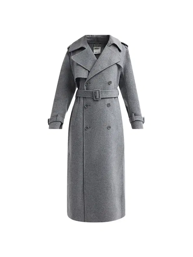 Women's Rumi Belted Wool-Blend Double-Breasted Long Coat Women's Rumi Belted Wool-Blend Double-Breasted Long Coat