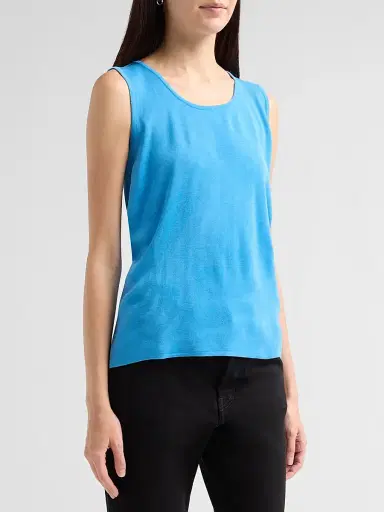 Ming Wang Women's Rib-Knit Scoopneck Tank | Thumbnail 4 Ming Wang Women's Rib-Knit Scoopneck Tank | Thumbnail 4