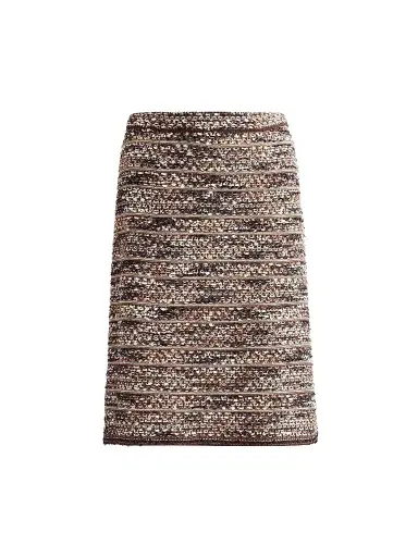 Ming Wang Women's Eyelash Tweed Knit A-Line Knee-Length Skirt | Thumbnail 1 Ming Wang Women's Eyelash Tweed Knit A-Line Knee-Length Skirt | Thumbnail 1