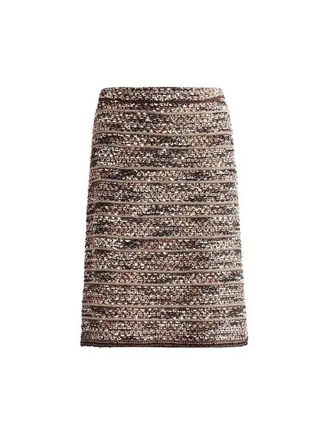 Women's Eyelash Tweed Knit A-Line Knee-Length Skirt Women's Eyelash Tweed Knit A-Line Knee-Length Skirt