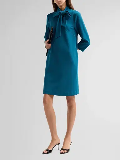 Ming Wang Women's Amica Tineck Crepe Shift Mini Dress | Thumbnail 4 Ming Wang Women's Amica Tineck Crepe Shift Mini Dress | Thumbnail 4